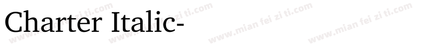 Charter Italic字体转换